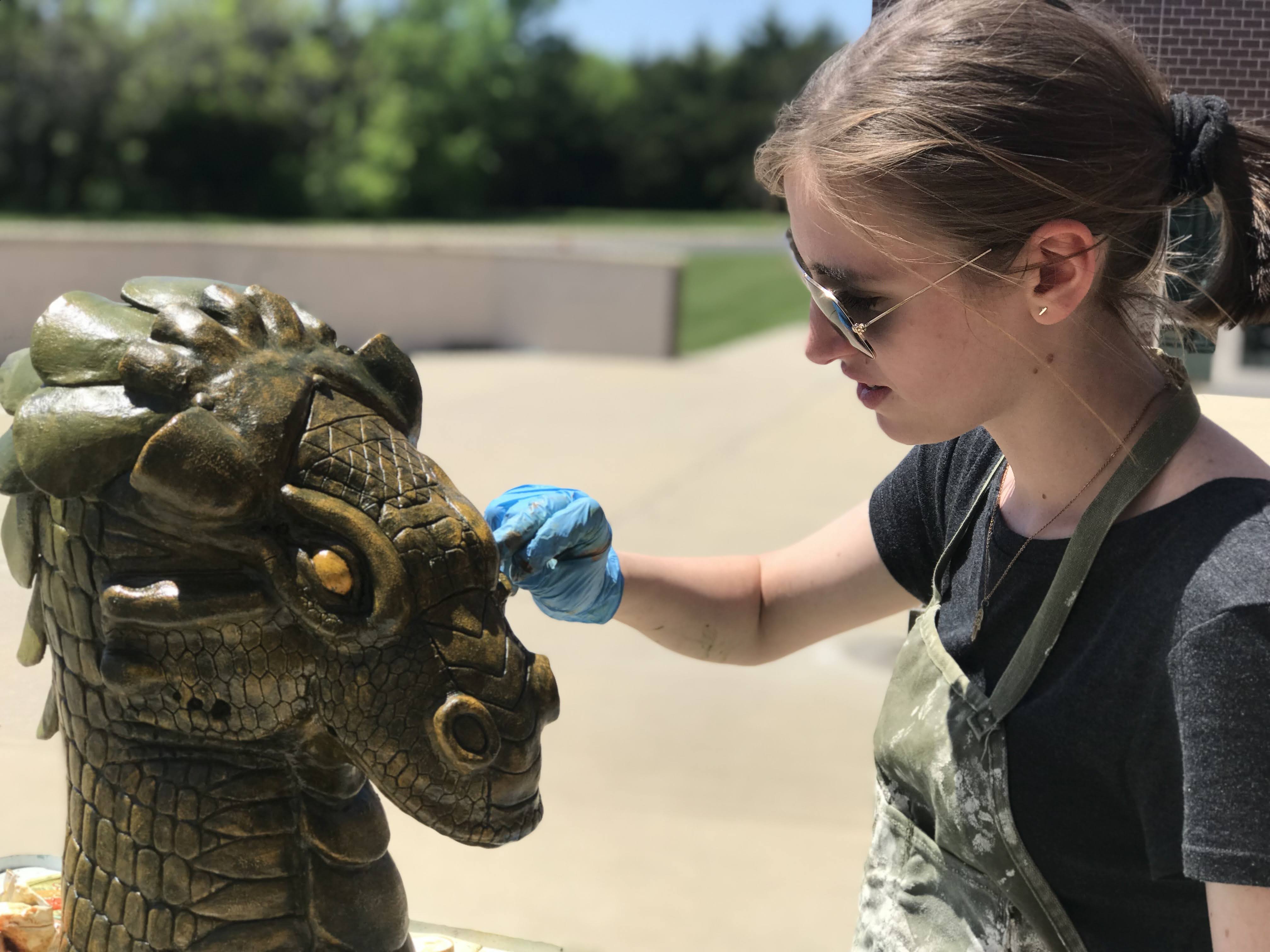 Clay Dragon Detail 1
